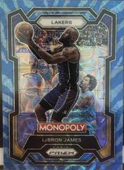 LeBron James [Tiger Stripe Boardwalk Blue] Basketball Cards 2023 Panini Prizm Monopoly Prices