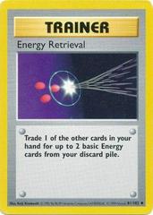 Energy Retrieval [Shadowless] #81 Pokemon Base Set Prices