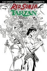 Red Sonja / Tarzan [Geovani Black White] #3 (2018) Comic Books Red Sonja / Tarzan Prices