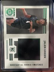 Jalen Green [Emerald] #ESS-JG Basketball Cards 2021 Panini Chronicles Draft Picks Encased Substantial Rookie Swatches Prices