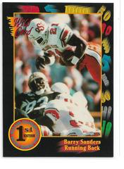 Barry Sanders #106 Football Cards 1991 Wild Card College Draft Picks Prices