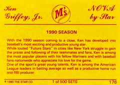 Card Back | Ken Griffey Jr. [1990 Season] Baseball Cards 1990 Star Nova Edition