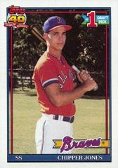 Chipper Jones #333 Baseball Cards 1991 Topps Prices