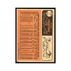 Back | Tito Francona Baseball Cards 1966 Topps