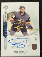 Gage Quinney [Autograph] Hockey Cards 2020 SP Authentic Prices