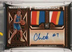 Chet Holmgren [Orange] #RJI-OCH Basketball Cards 2022 Panini Obsidian Rookie Jersey Ink Autographs Prices