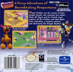 Rear | Spyro 2 Season of Flame GameBoy Advance