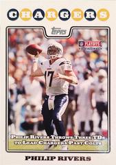 Philip Rivers [Postseason Highlights] #323 Football Cards 2008 Topps Prices