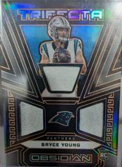 Bryce Young [Orange Electric Etch] #TRI-BYO Football Cards 2023 Panini Obsidian Trifecta Swatch Prices