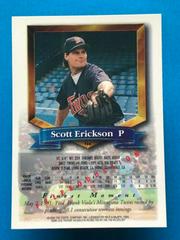 Back | Scott Erickson Baseball Cards 1994 Topps Pre Production
