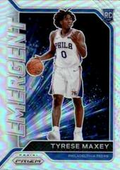 Tyrese Maxey [Silver] #24 Basketball Cards 2020 Panini Prizm Emergent Prices