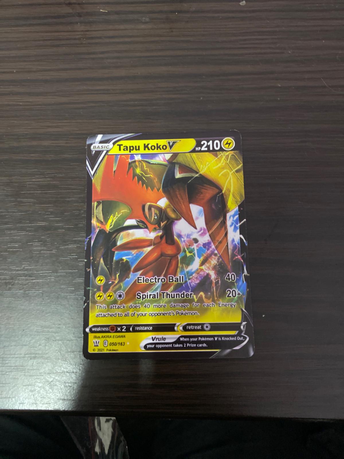 Tapu Koko V Ungraded Pokemon Battle Styles