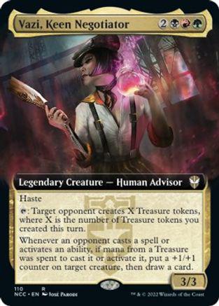 Vazi, Keen Negotiator [Extended Art] #110 Magic New Capenna Commander