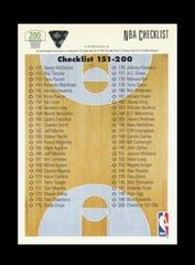Back | NBA Draft Checklist 101-200 Basketball Cards 1991 Upper Deck