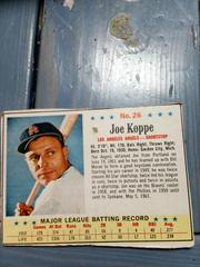 Joe Koppe [Hand Cut 1962 Avg. Is .277] #26 Baseball Cards 1963 Post Cereal Prices