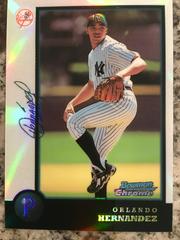 Orlando Hernandez [Refractor] #221 Baseball Cards 1998 Bowman Chrome Prices
