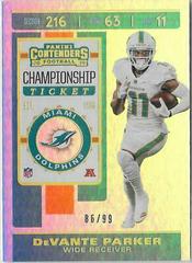DeVante Parker [Championship Ticket] #8 Football Cards 2019 Panini Contenders Prices