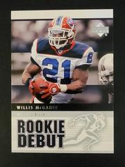 Willis McGahee #10 Football Cards 2005 Upper Deck Rookie Debut Prices