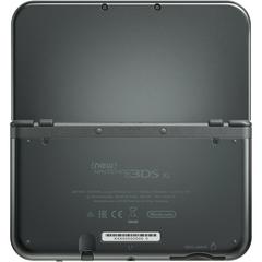 Fully Opened, Back Side Of Console Showing Shell | New Nintendo 3DS XL Black Nintendo 3DS