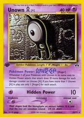 Unown A [1st Edition] #33 Pokemon Neo Discovery Prices