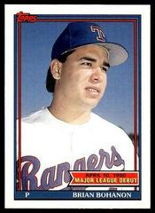 Brian Bohanon #18 Baseball Cards 1991 Topps '90 M.L. Debut Prices