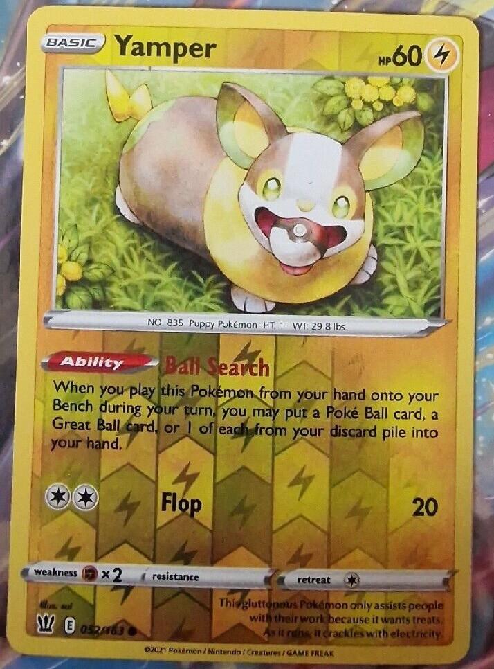 Yamper [Reverse Holo] #52 Pokemon Battle Styles