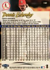 Rear | Dennis Eckersley Baseball Cards 1998 Ultra