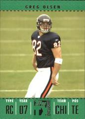 Greg Olsen #124 Football Cards 2007 Topps TX Exclusive Prices