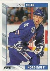 Owen Nolan Hockey Cards 1992 Score Prices