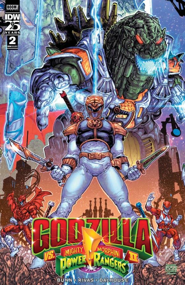 Godzilla vs. the Mighty Morphin Power Rangers II [Williams Foil] #2 (2024) Comic Books Godzilla vs. the Mighty Morphin Power Rangers II