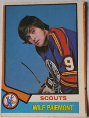 Wilf Paiement [Error Misspelled Paiemont on Card Front] #292 Hockey Cards 1974 O-Pee-Chee Prices