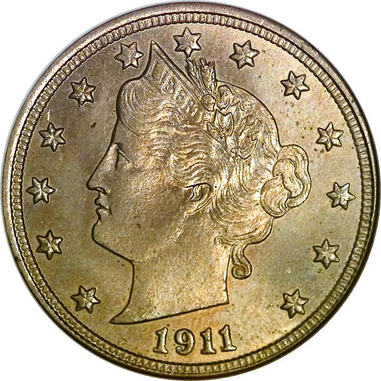 1911 Coins Liberty Head Nickel