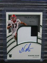 Nakobe Dean [Emerald] #RA-NDE Football Cards 2022 Panini Immaculate Collegiate Rookie Autographs Prices