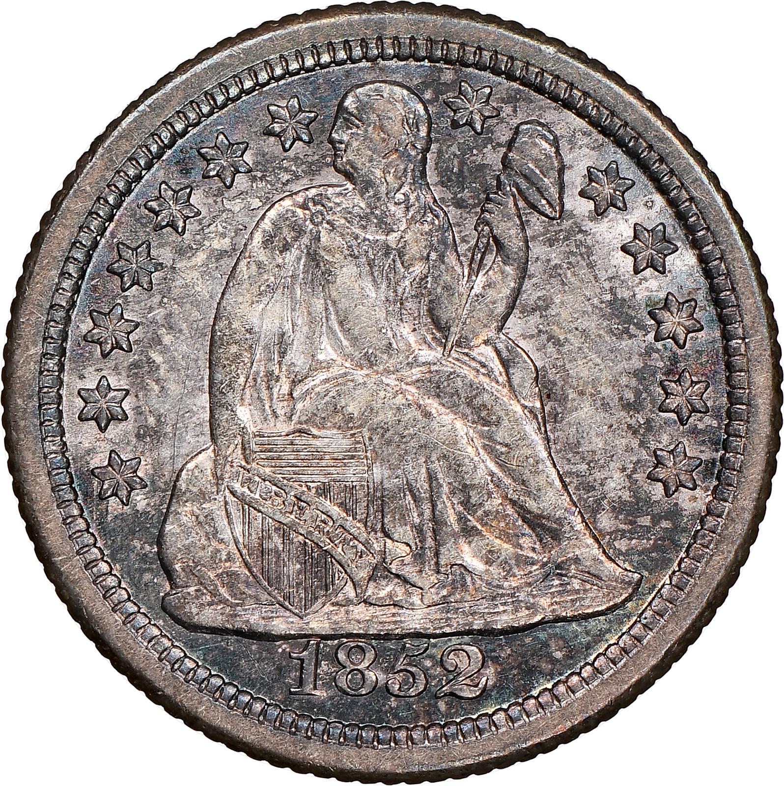 1852 O Coins Seated Liberty Dime