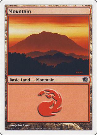 Mountain #343 Magic 9th Edition