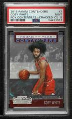 Coby White [Cracked Ice] Basketball Cards 2019 Panini Contenders Rookie of the Year Prices
