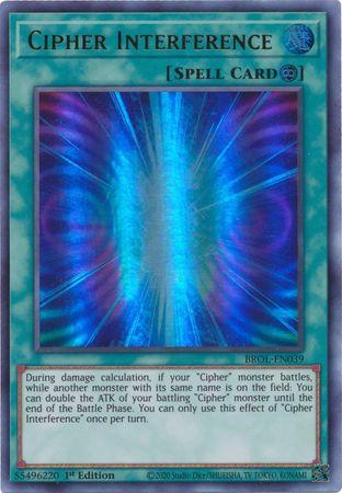 Cipher Interference BROL-EN039 YuGiOh Brothers of Legend