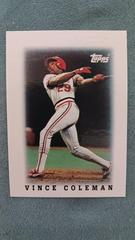 Vince Coleman #70 Baseball Cards 1988 Topps Mini League Leaders Prices
