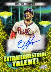 Bryce Harper [Gold Interstellar] #ETA-BH Baseball Cards 2023 Topps Cosmic Chrome Extraterrestrial Talent Autographs Prices