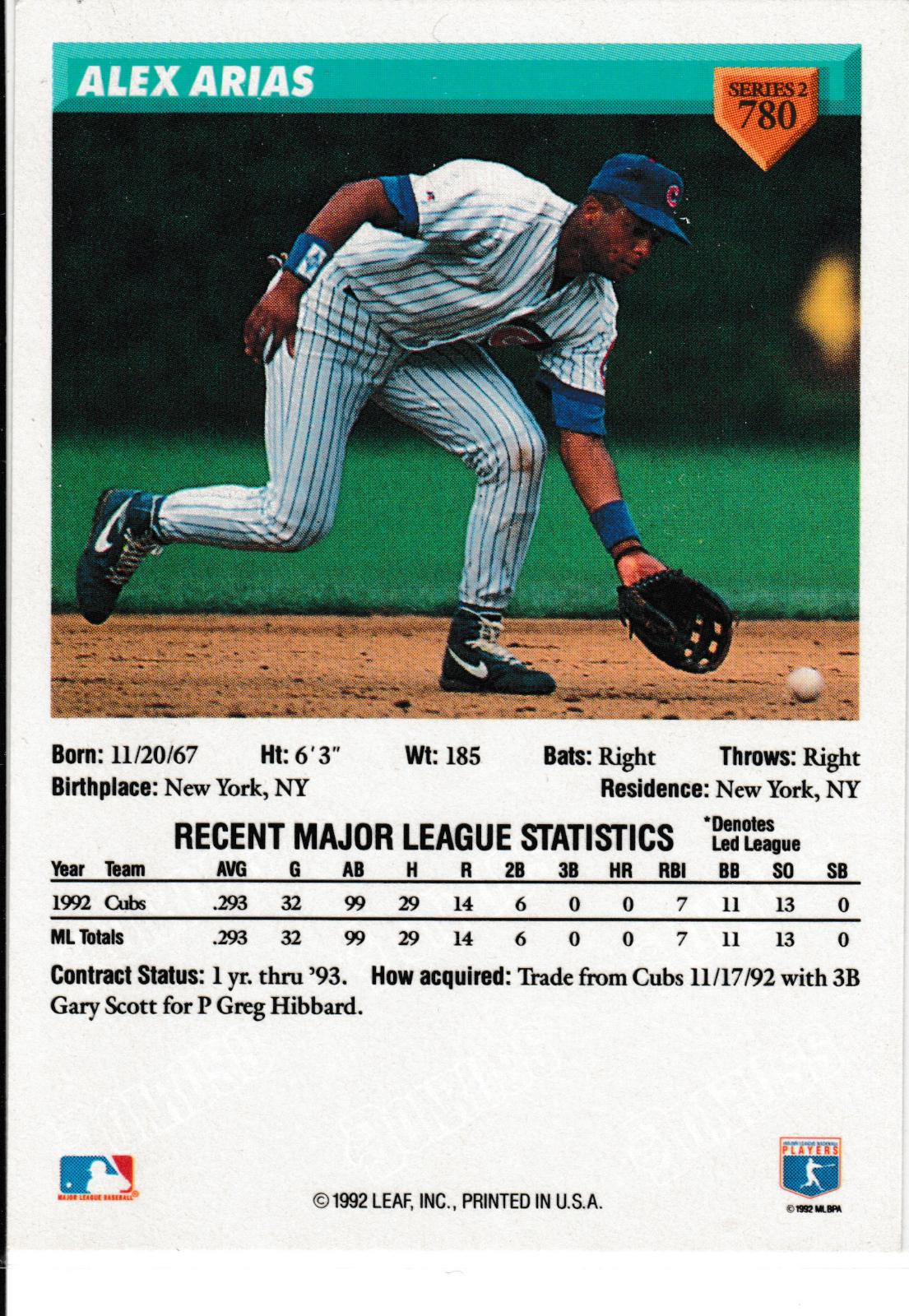 Alex Arias 780 Prices 1993 Donruss Baseball Cards