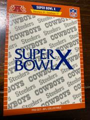 Super Bowl X Football Cards 1989 Pro Set Super Bowl Inserts Prices