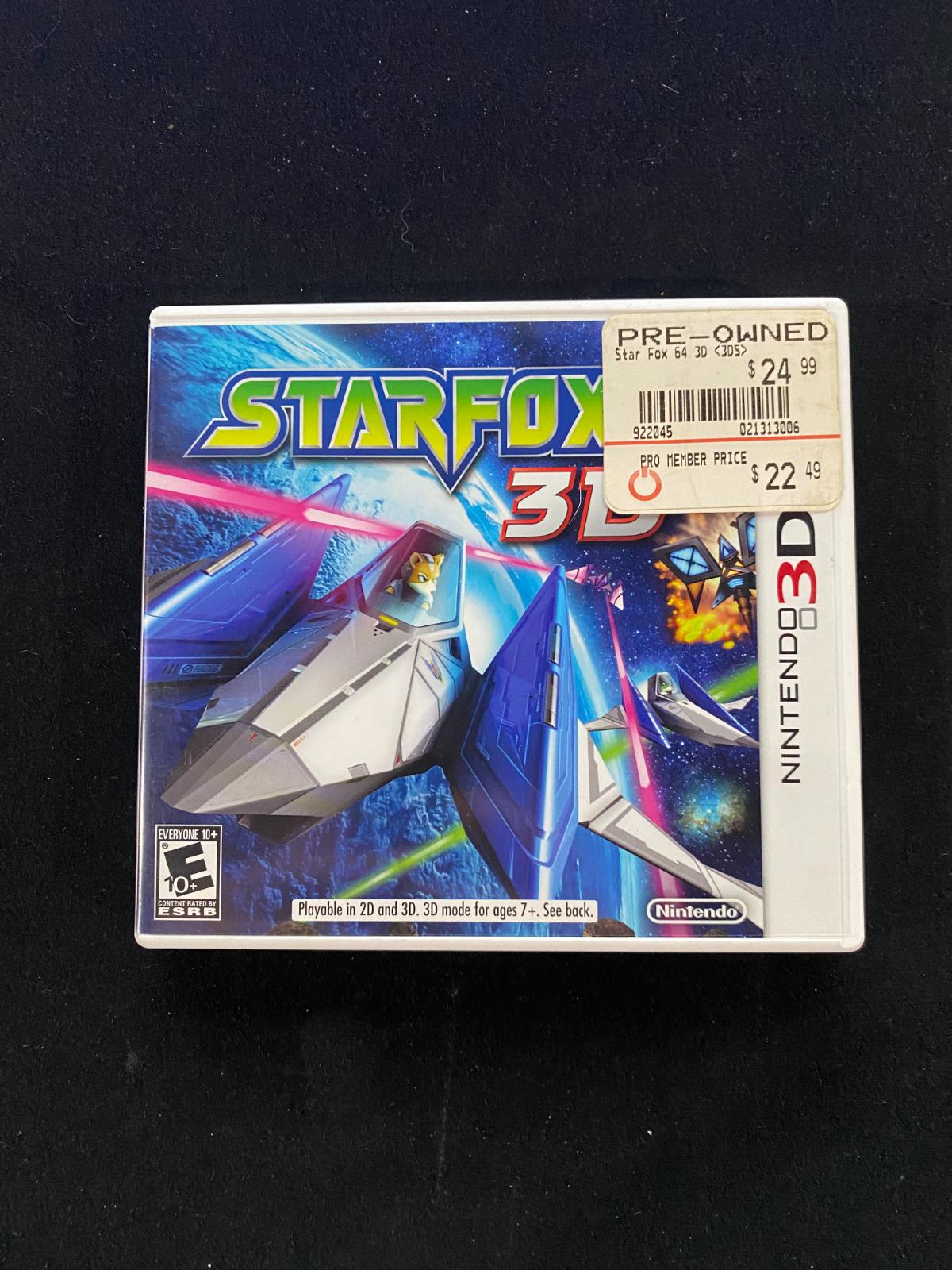 Star Fox 64 3D Item, Box, and Manual Nintendo 3DS