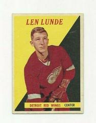 Len Lunde Hockey Cards 1958 Topps Prices