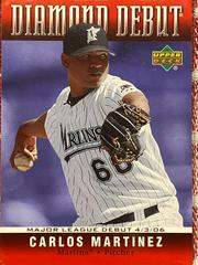 Carlos Martinez Baseball Cards 2006 Upper Deck Diamond Debut Prices