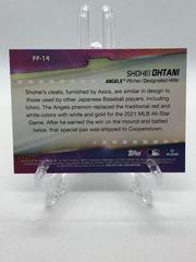 Back Of Card | Shohei Ohtani Baseball Cards 2022 Topps Flashiest Feet