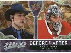 Carey Price [Gold] Hockey Cards 2021 Upper Deck MVP Before and After Prices