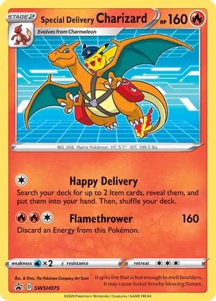 Special Delivery Charizard #SWSH075 Cover Art