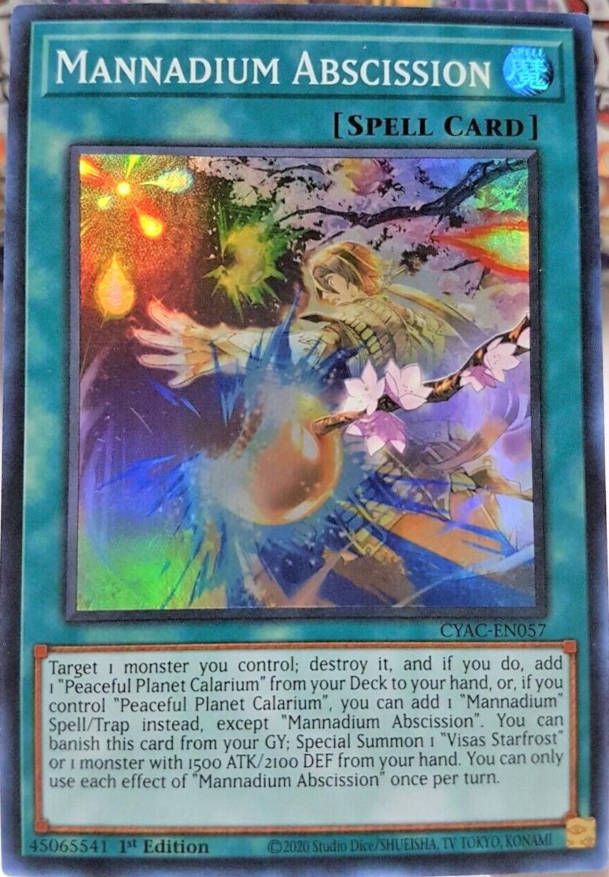 Mannadium Abscission CYAC-EN057 YuGiOh Cyberstorm Access