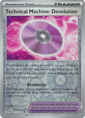 Technical Machine: Devolution [Reverse Holo] #177 Pokemon Paradox Rift