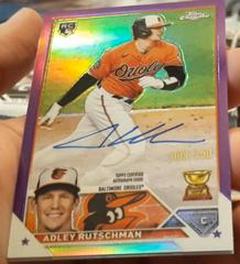 Adley Rutschman [Purple] Baseball Cards 2023 Topps Chrome Rookie Autographs Prices